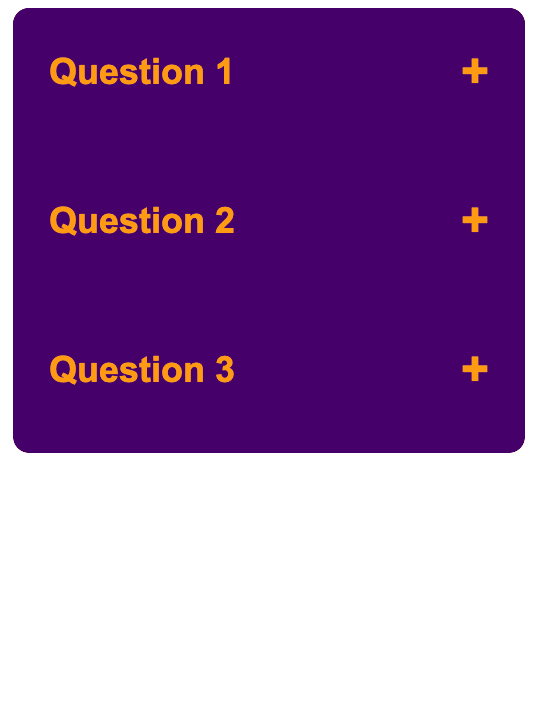 Collapsible accordion FAQ