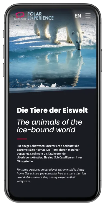 Webdesign für Berliner Klima-Ausstellung