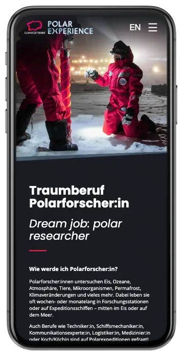 Polar Experience Webdesign