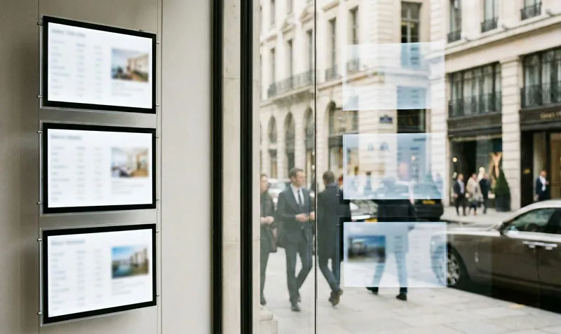 Displays für ein Schaufenster