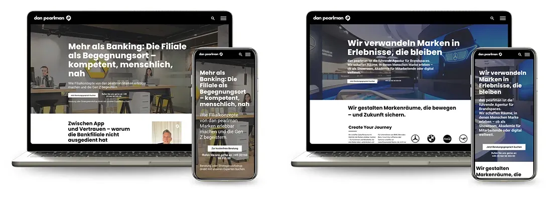 Webdesign Referenz danpearlman, Berlin