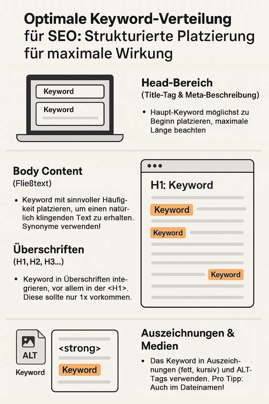 Keywordkönig: Verteilung der Keywords